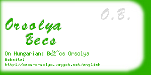 orsolya becs business card